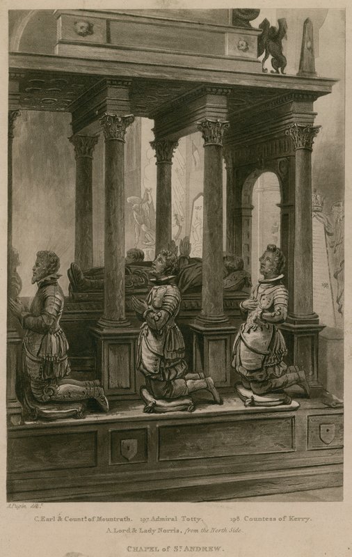 Chapel of St Andrew, Westminster Abbey, London av Augustus Charles Pugin
