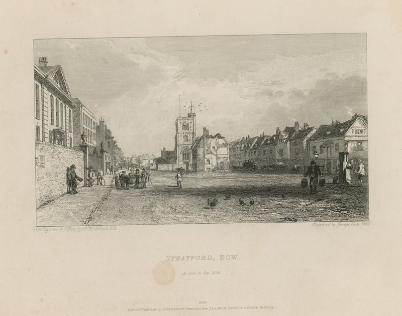 Generell utsikt over Stratford i Bow av Augustus Wall Callcott