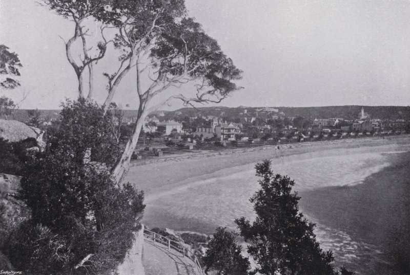 Sydney, NSW: Manly Beach (s/hvitt bilde) av Australian Photographer