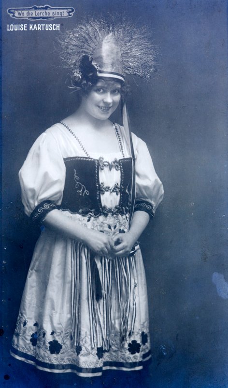 Louise Kartousch , østerriksk operasangerinne (s/hvitt bilde) av Austrian Photographer