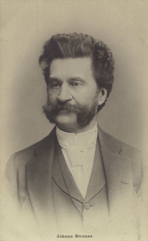 Portrett av Johann Strauss II av Austrian Photographer