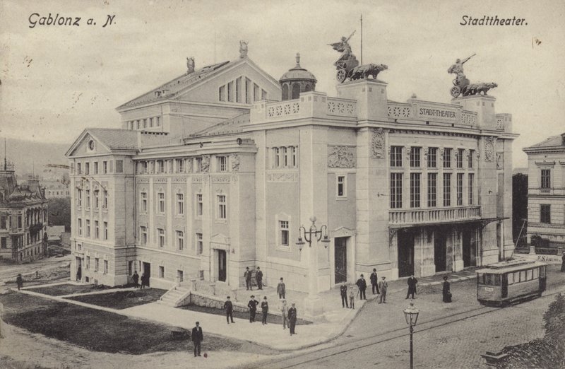Teater, Gablonz an der Neisse, Østerrike av Austrian Photographer