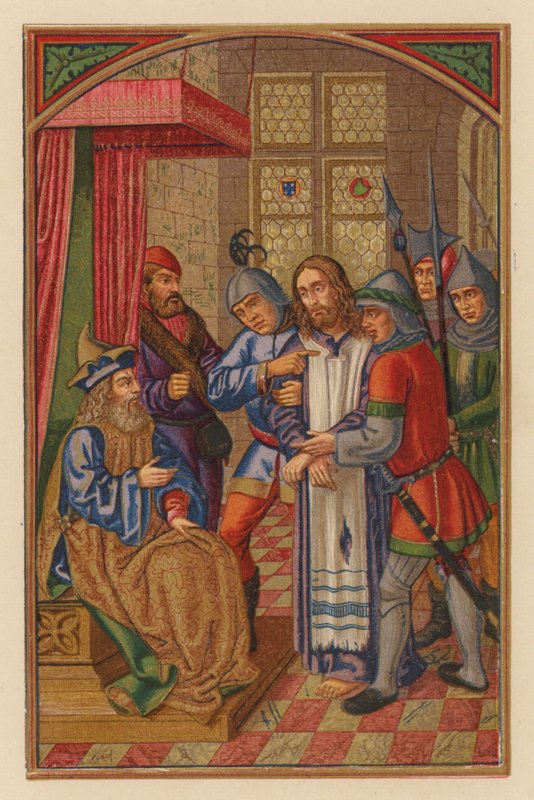 Herodes håner Herren (kromolitt) av Austrian School