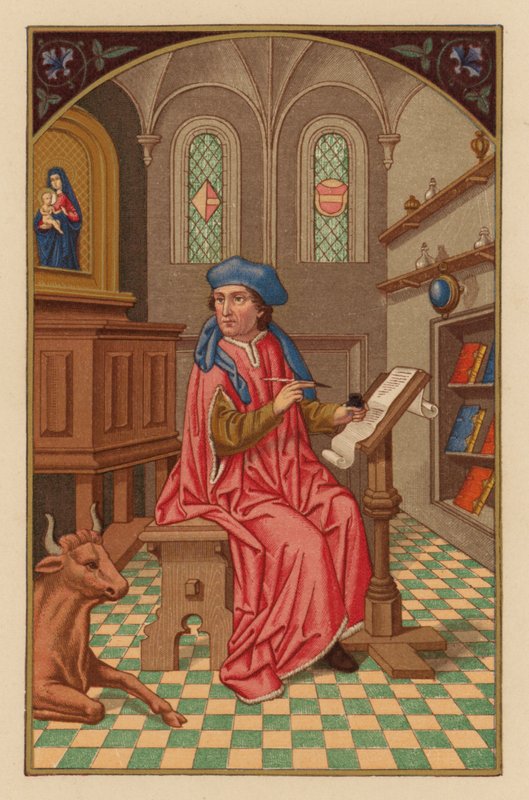 Lucas, Evang (chromolitho) av Austrian School