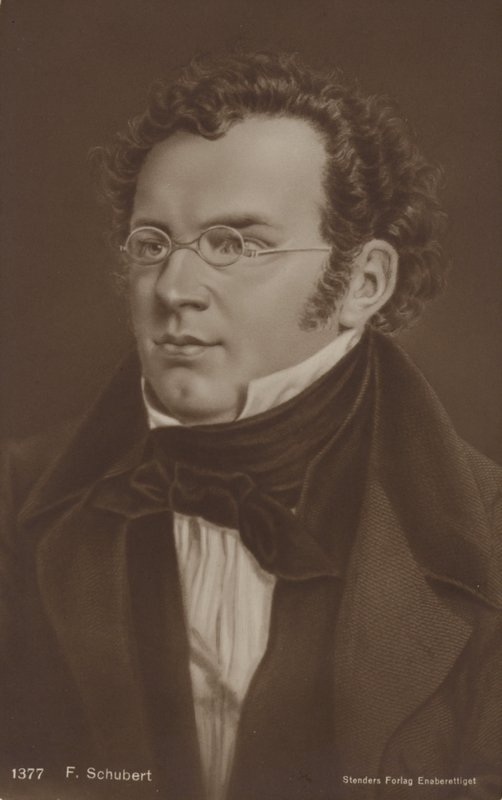 Portrett av Franz Schubert av Austrian School