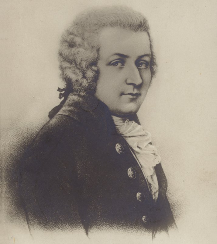 Portrett av Wolfgang Amadeus Mozart av Austrian School