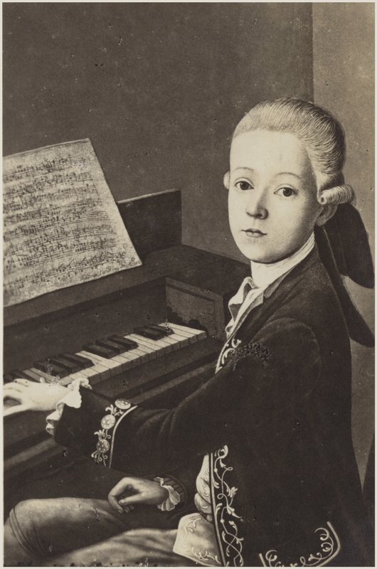 Portrett av Wolfgang Amadeus Mozart av Austrian School