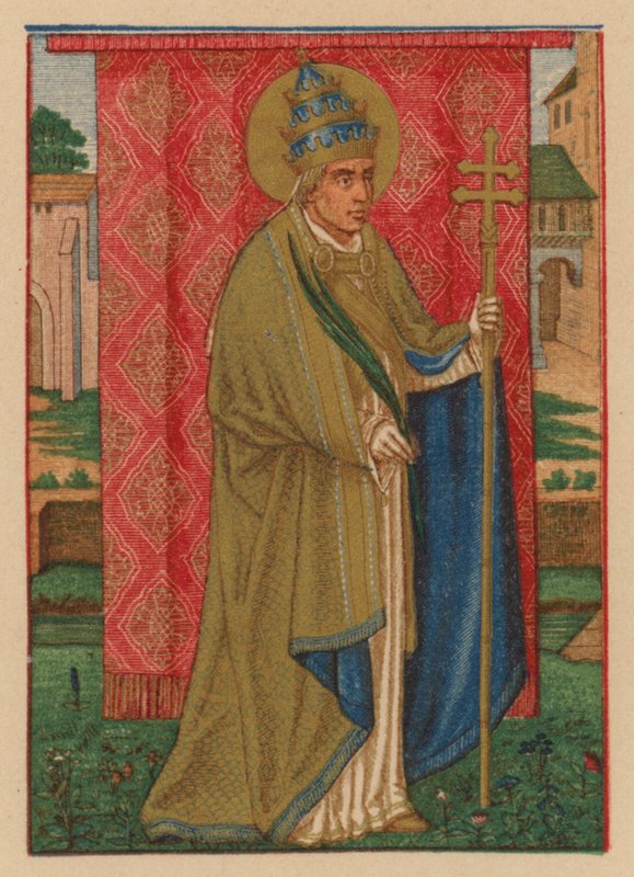 S Clemens Papa (chromolitho) av Austrian School