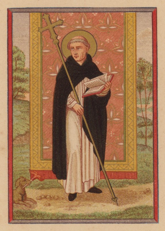 St. Dominic (kromolitt) av Austrian School