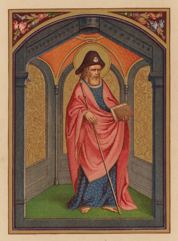 St James, apostel (kromolitt) av Austrian School