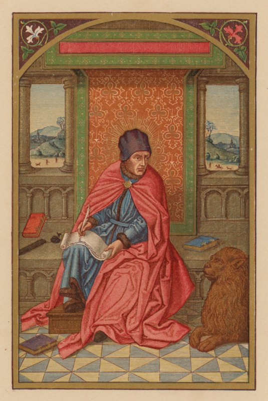 S Marcus Ev (chromolitho) av Austrian School