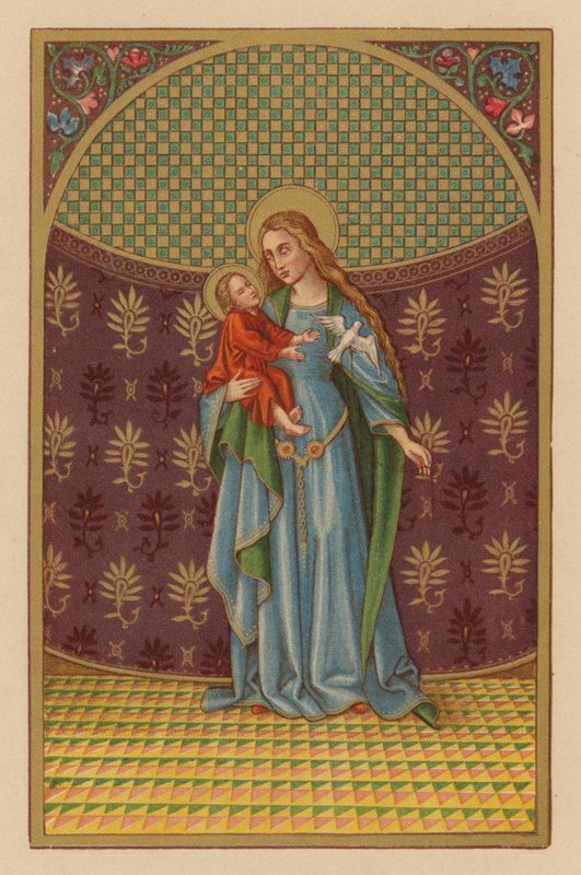 S Maria Mater Dei (chromolith) av Austrian School