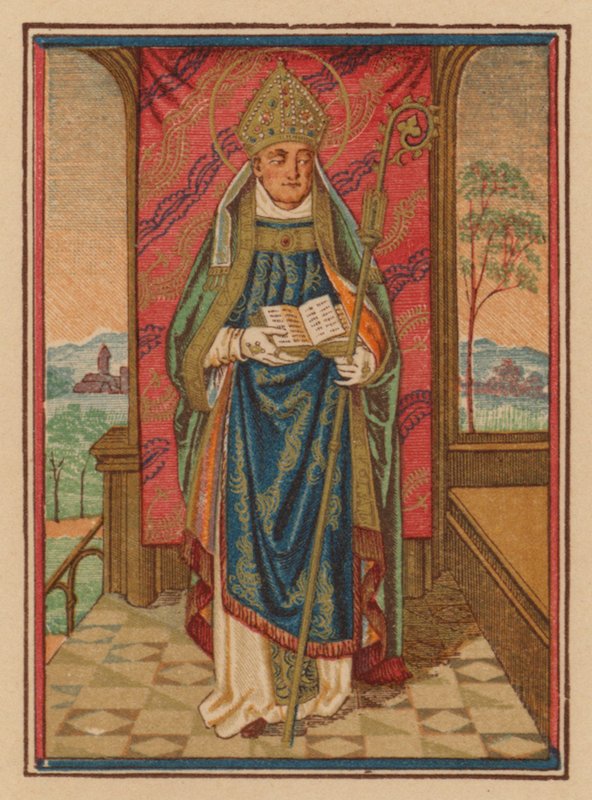 Saint Bishop (chromolith) av Austrian School