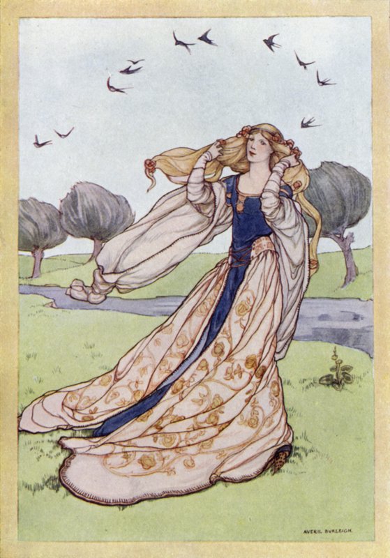 John Keats: The Beautiful Lady Without Mercy (litho-farge) av Averil Mary Burleigh