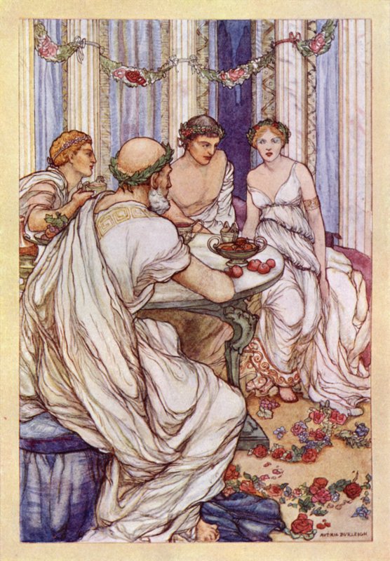 John Keats: Lamia (farge litho) av Averil Mary Burleigh