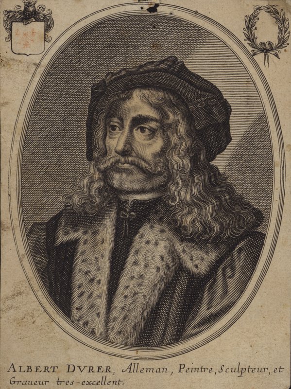 Albrecht Durer , tysk maler og trykkeri (gravering) av Balthazar Moncornet