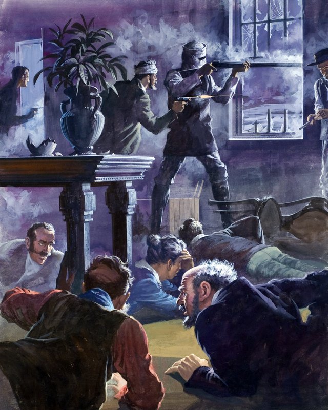 Ned Kelly (1855–80) (gouache på papir) av Barrie Linklater