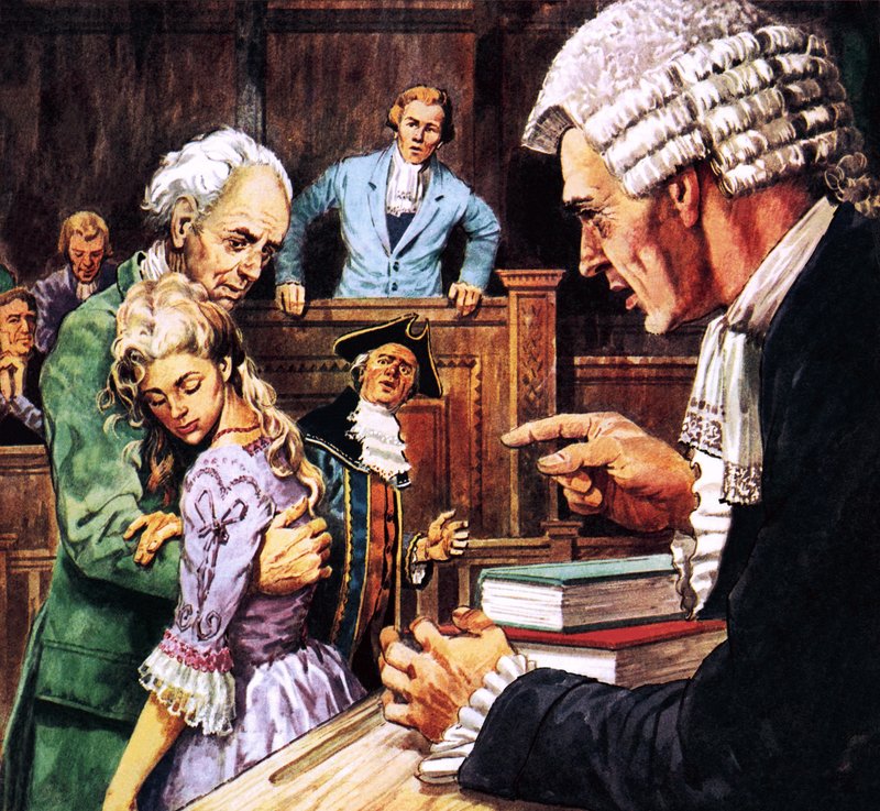 Sydney Carton og Lucie Manette, fra Charles Dickens#39; roman, En fortelling om to byer av Barrie Linklater