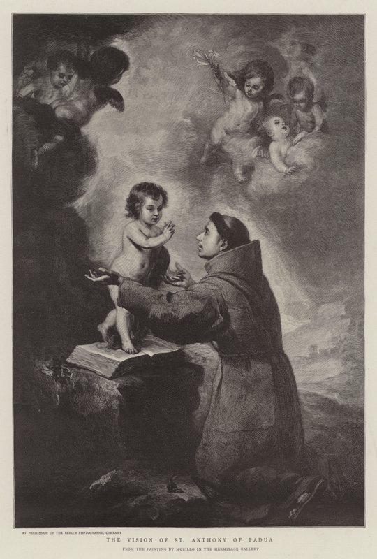 Visjonen til St Anthony av Padua av Bartolomé Esteban Murillo