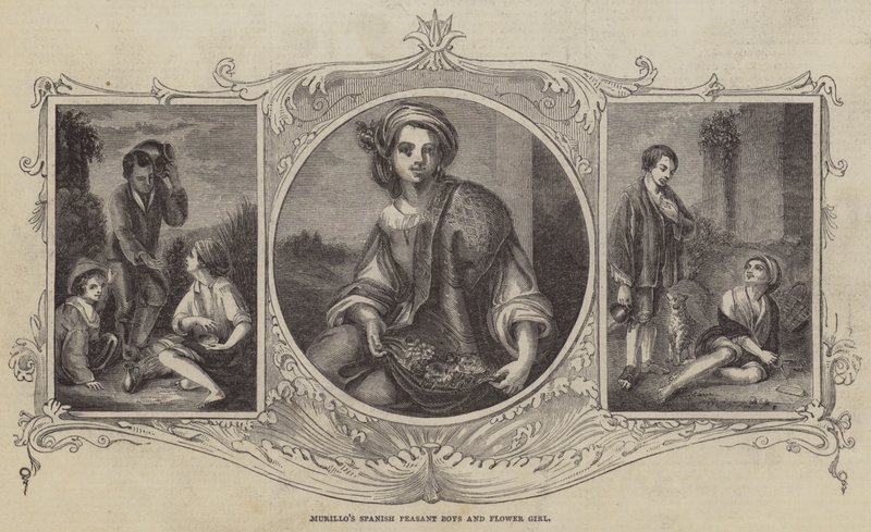 Murillos spanske bondegutter og blomsterjente av Bartolomé Esteban Murillo