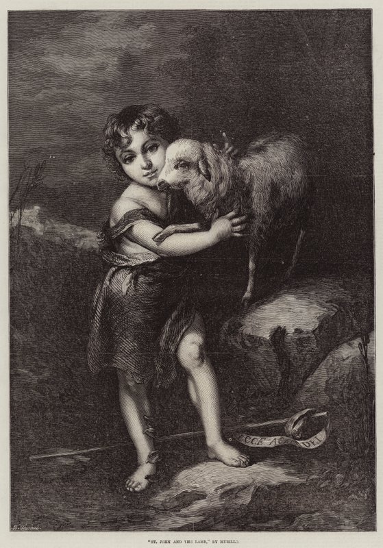 Johannes og Lammet av Bartolomé Esteban Murillo