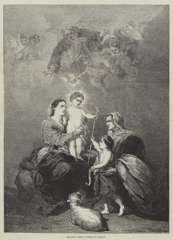 Den hellige familie av Bartolomé Esteban Murillo