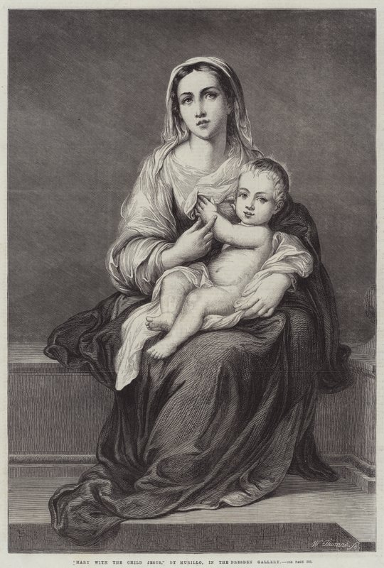 Maria med Jesusbarnet av Bartolomé Esteban Murillo