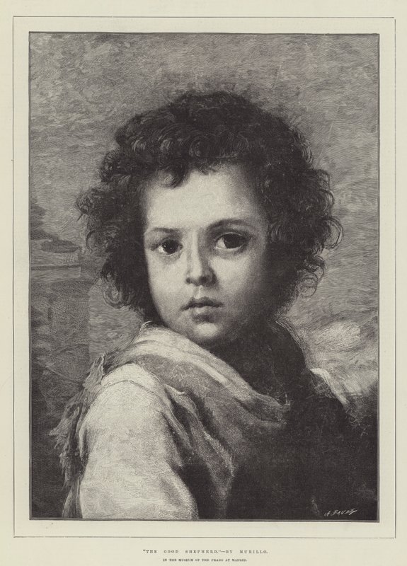 Den gode hyrde, i Pradomuseet i Madrid av Bartolomé Esteban Murillo