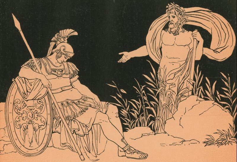Aeneas og Tiber av Bartolomeo Pinelli
