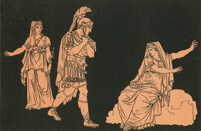 Aeneas og skyggen til Dido av Bartolomeo Pinelli