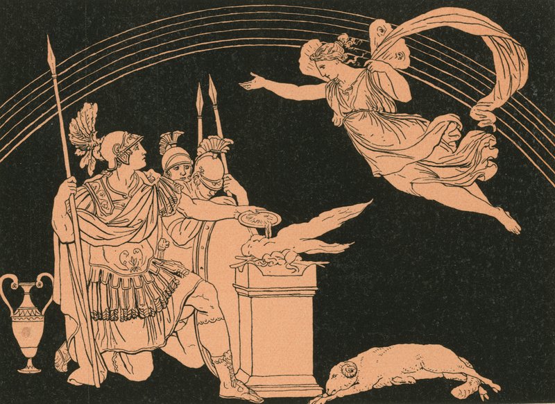 Iris dukker opp for Turnus av Bartolomeo Pinelli