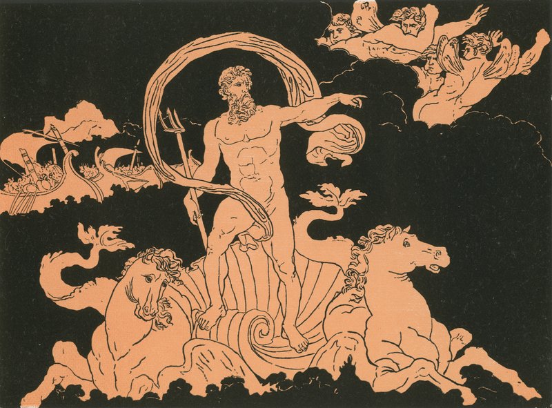 Neptun stiller bølgene av Bartolomeo Pinelli