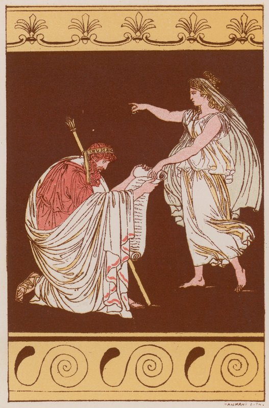 Numa Pompilius og nymfen Egeria av Bartolomeo Pinelli