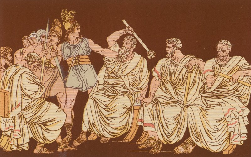 Gallerne og senatorene av Bartolomeo Pinelli