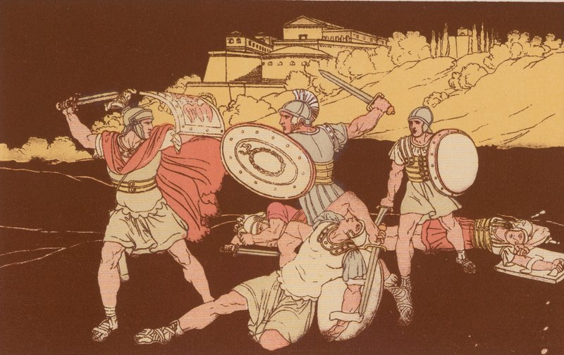 Horatii og Curiatii av Bartolomeo Pinelli