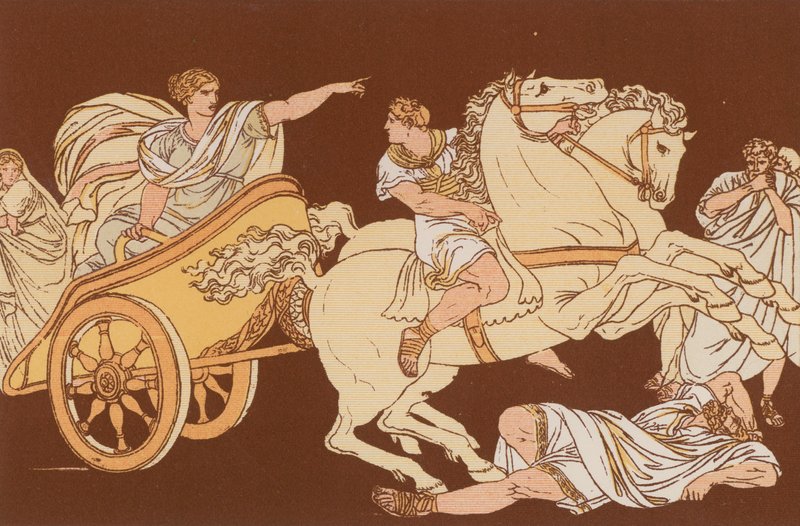 Tullia kjører over liket av faren av Bartolomeo Pinelli