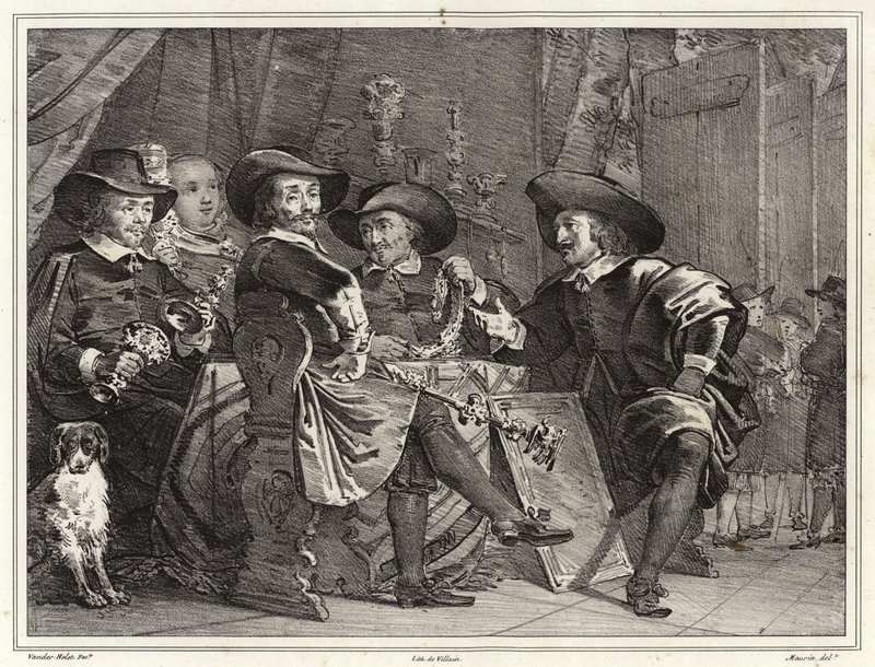 Guvernører for bueskytternes borgervakt, Amsterdam av Bartolomeus van der Helst