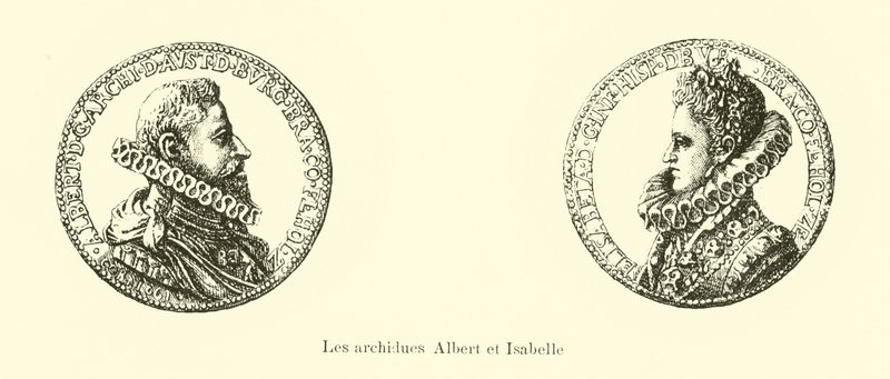 Albert VII, erkehertug av Østerrike og Isabella av Spania, guvernører i de spanske Nederlandene av Belgian School
