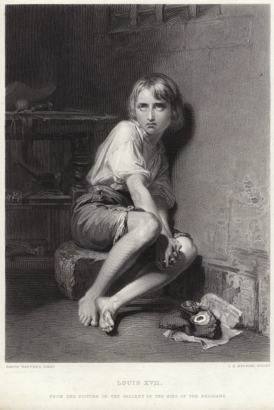 Louis XVII i tempelet av Belgian School