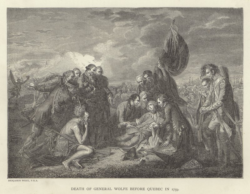 General Wolfes død før Quebec i 1759 av Benjamin West