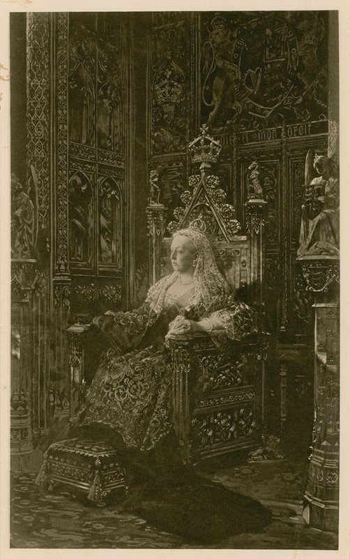 Portrett av dronning Victoria (fotogravyr) av Benjamin  Constant