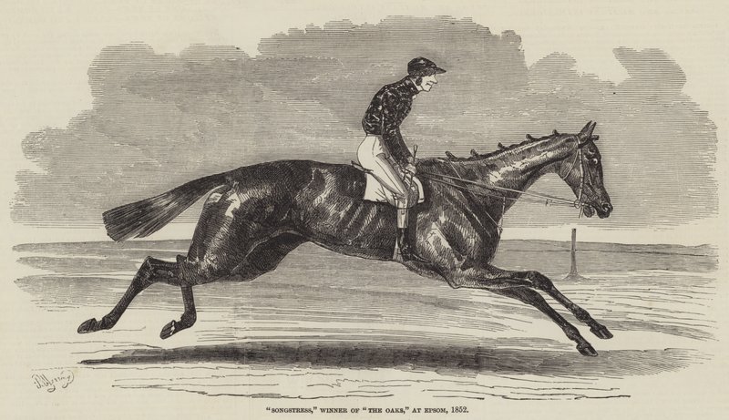 Songstress, vinner av The Oaks, i Epsom, 1852 av Benjamin Herring