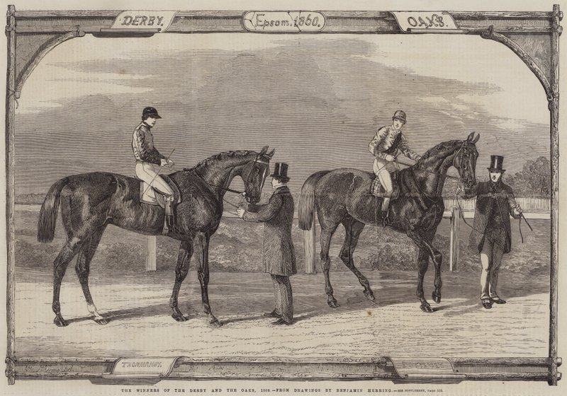 Vinnerne av Derby og Oaks, 1860 av Benjamin Herring