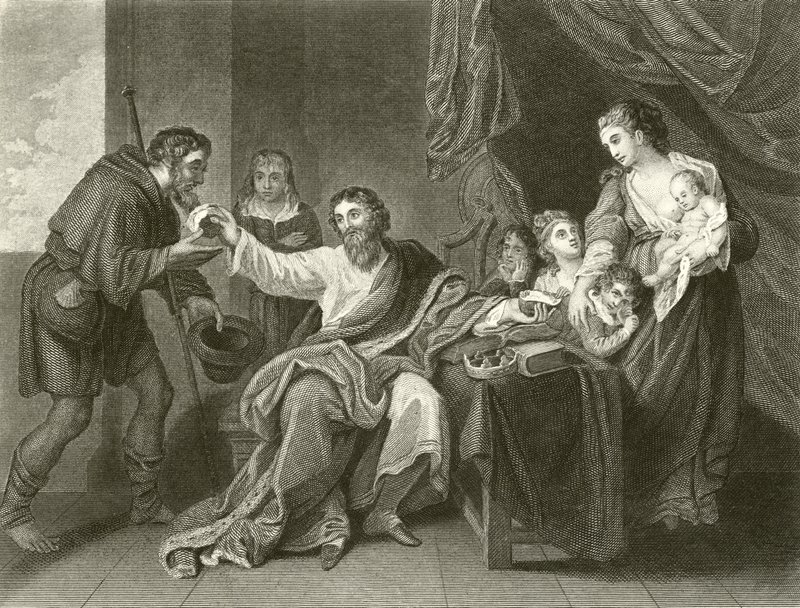 Alfred deler brødet av Benjamin West