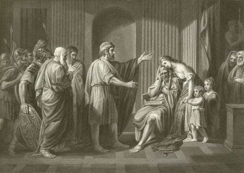 Forvisning av Cleombrotus av Benjamin West