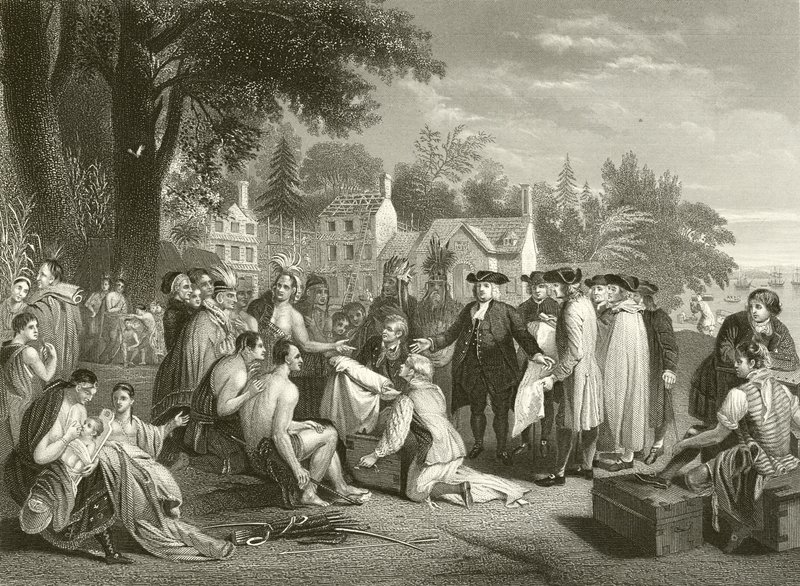William Penns traktat med indianerne av Benjamin West