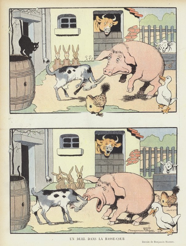 Illustrasjon for Le Rire av Benjamin Rabier