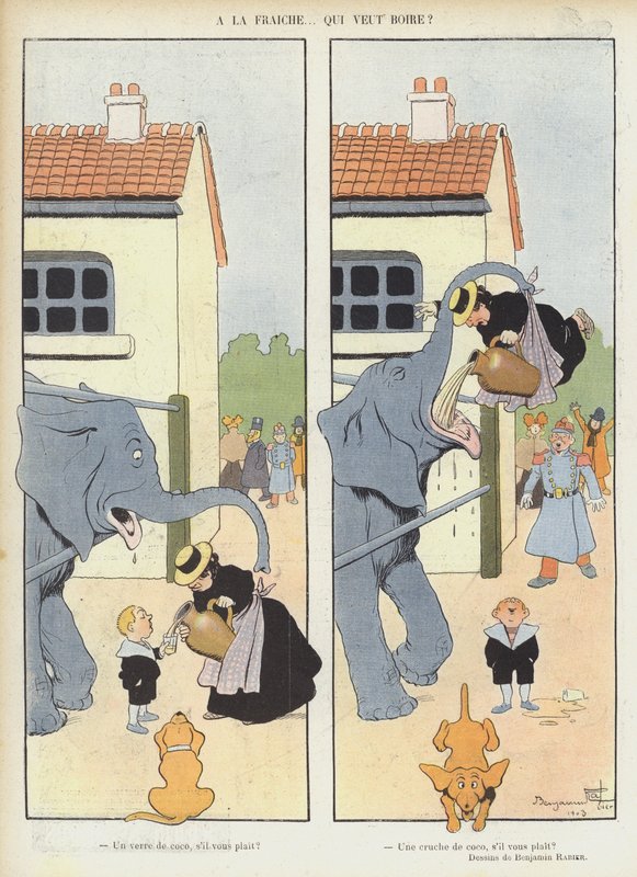 Illustrasjon for Le Rire av Benjamin Rabier