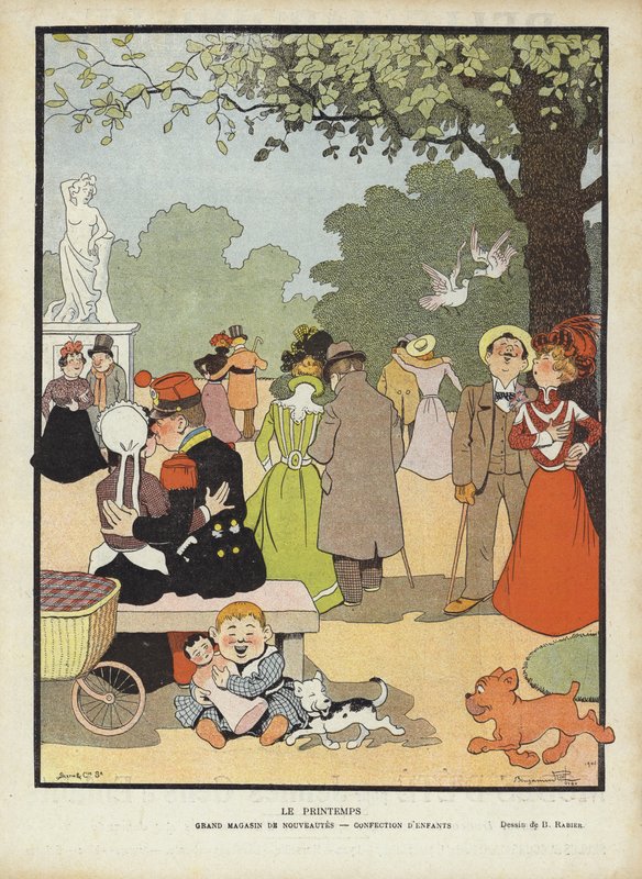 Spring, illustrasjon for Le Rire av Benjamin Rabier