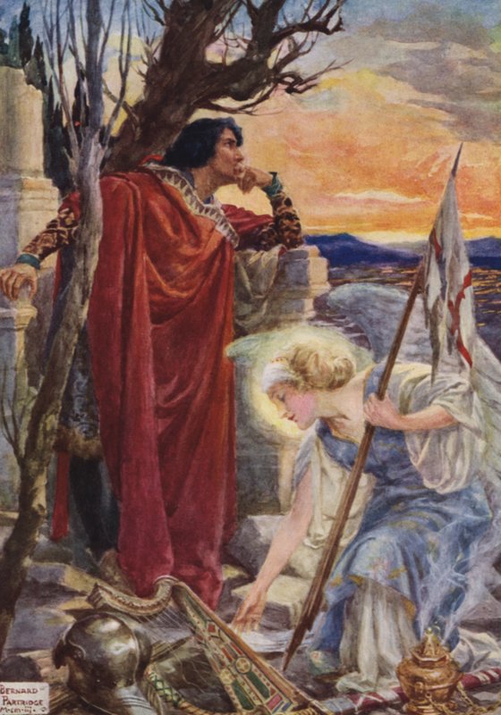 Scene fra Abt Vogler av Robert Browning av Bernard Partridge